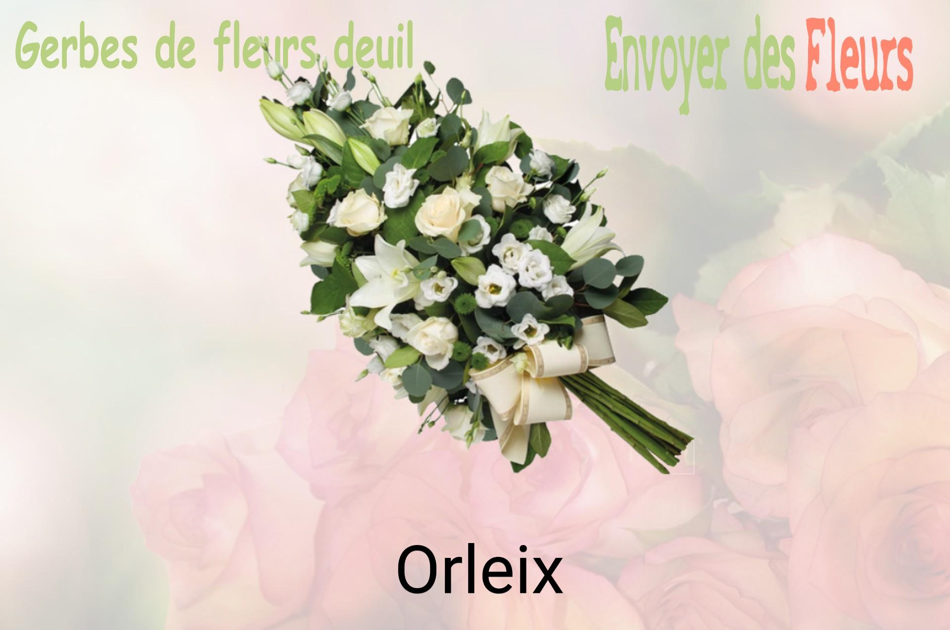Gerbe de fleurs de deuil livrée à Orleix